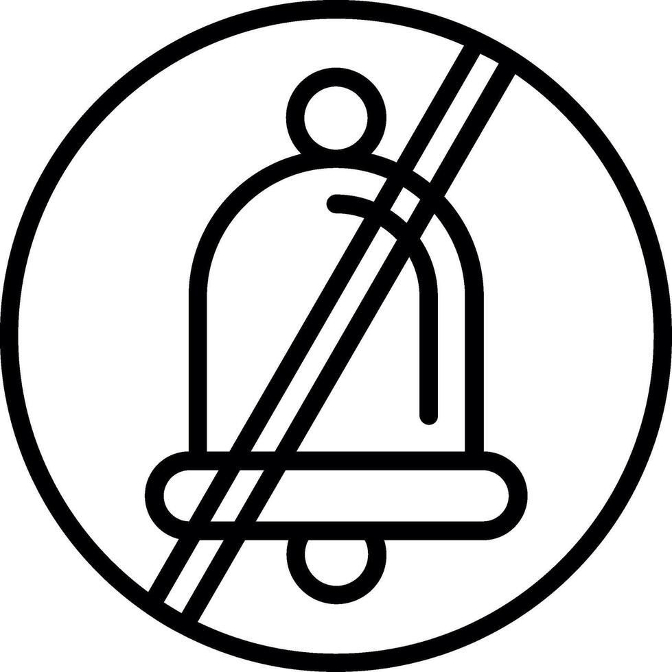 No Alarm Line Icon Design vector