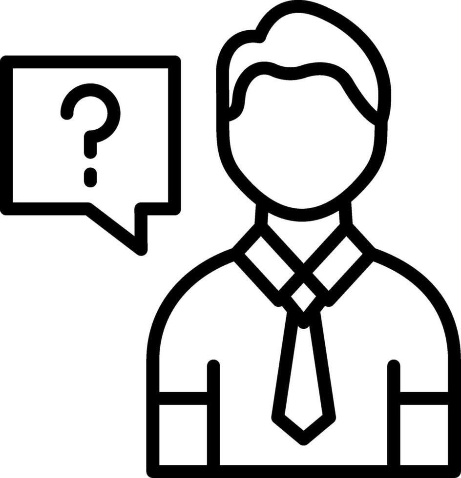 Question Line Icon Design vector