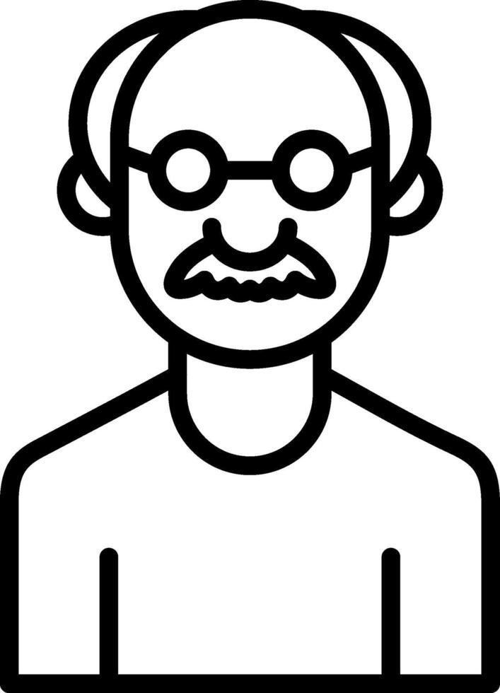 Senior Line Icon Design vector