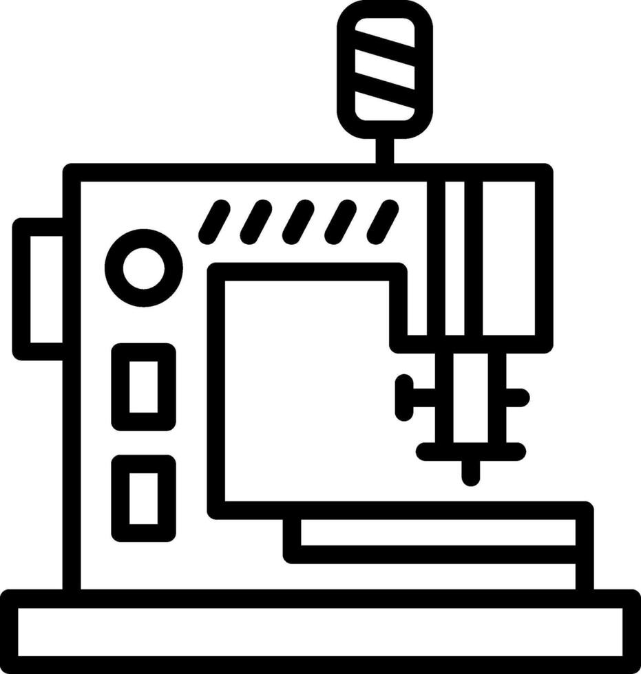 Sewing Machine Line Icon Design vector