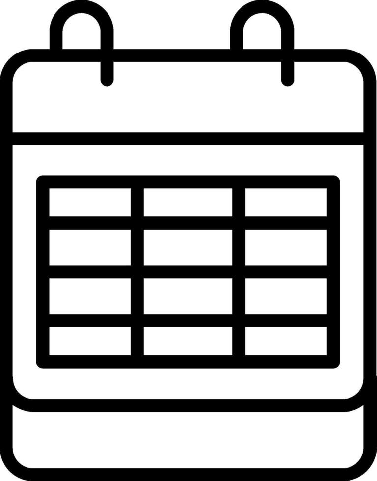 Calendar Line Icon Design vector
