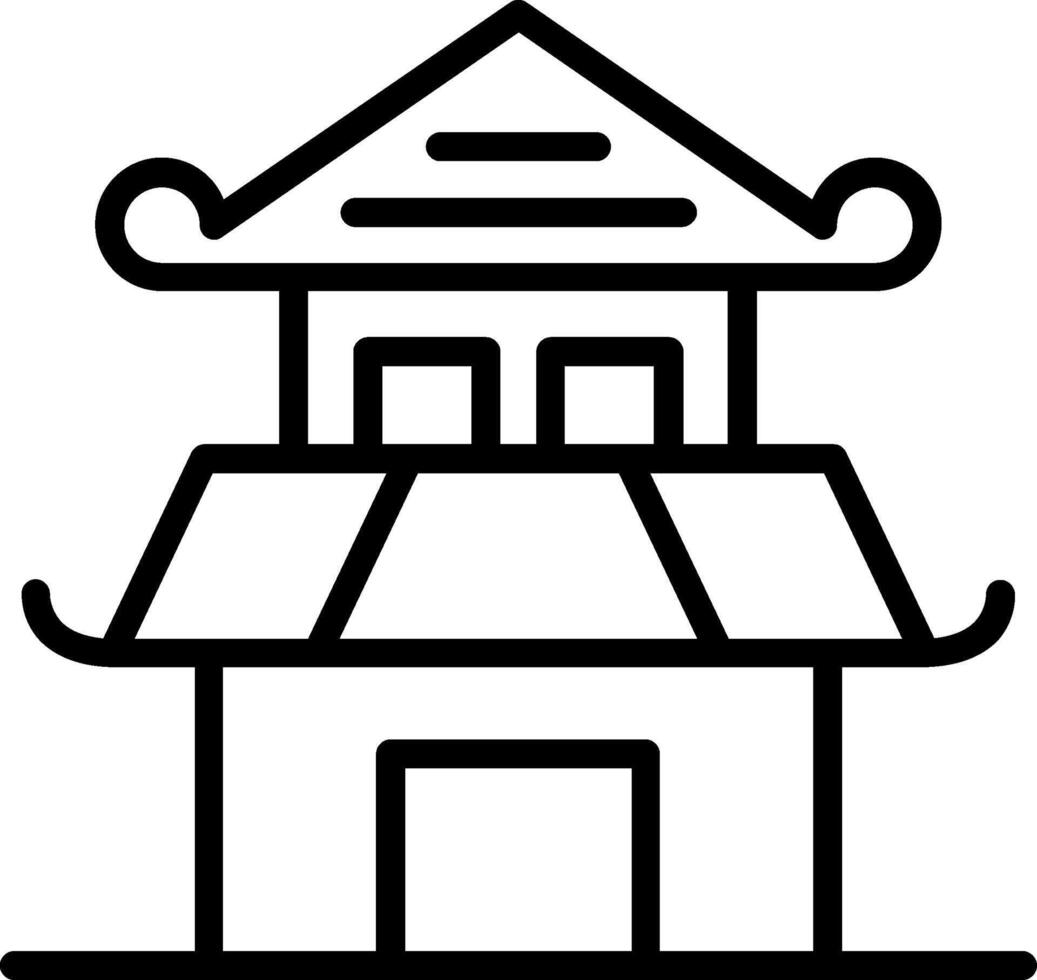 Building Line Icon Design vector