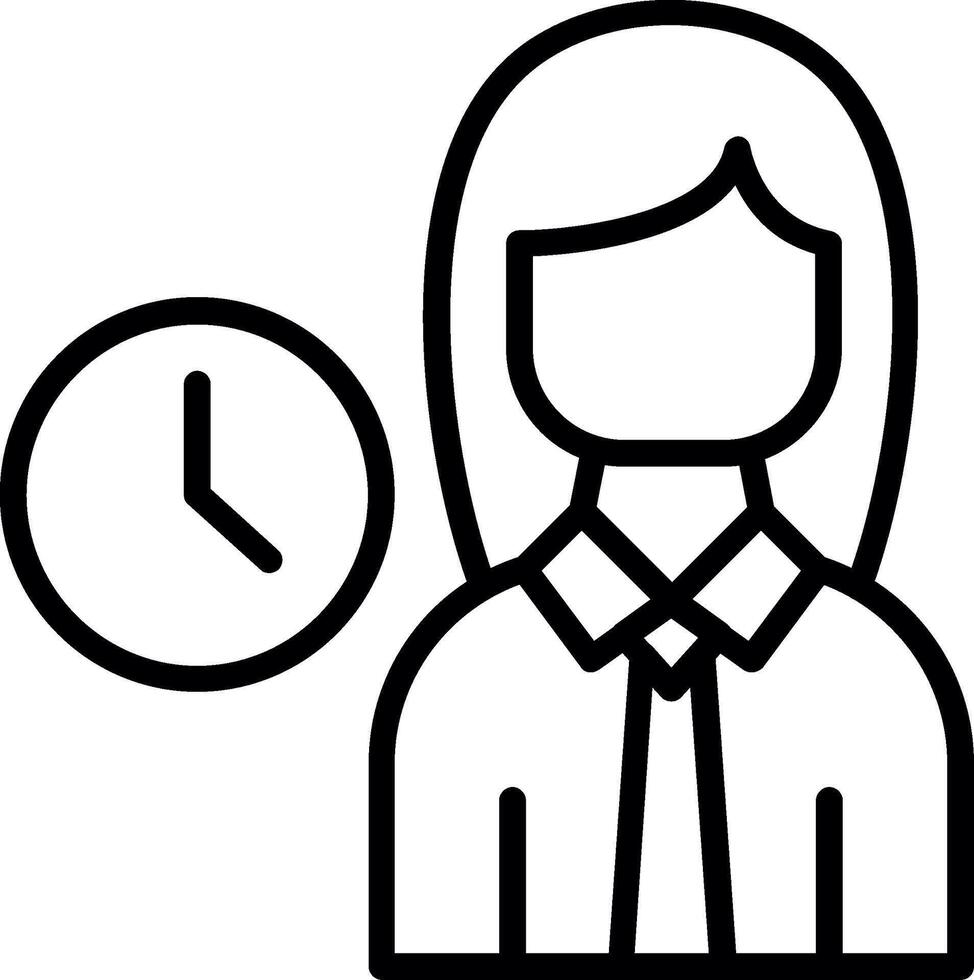 School Teacher Line Icon Design vector