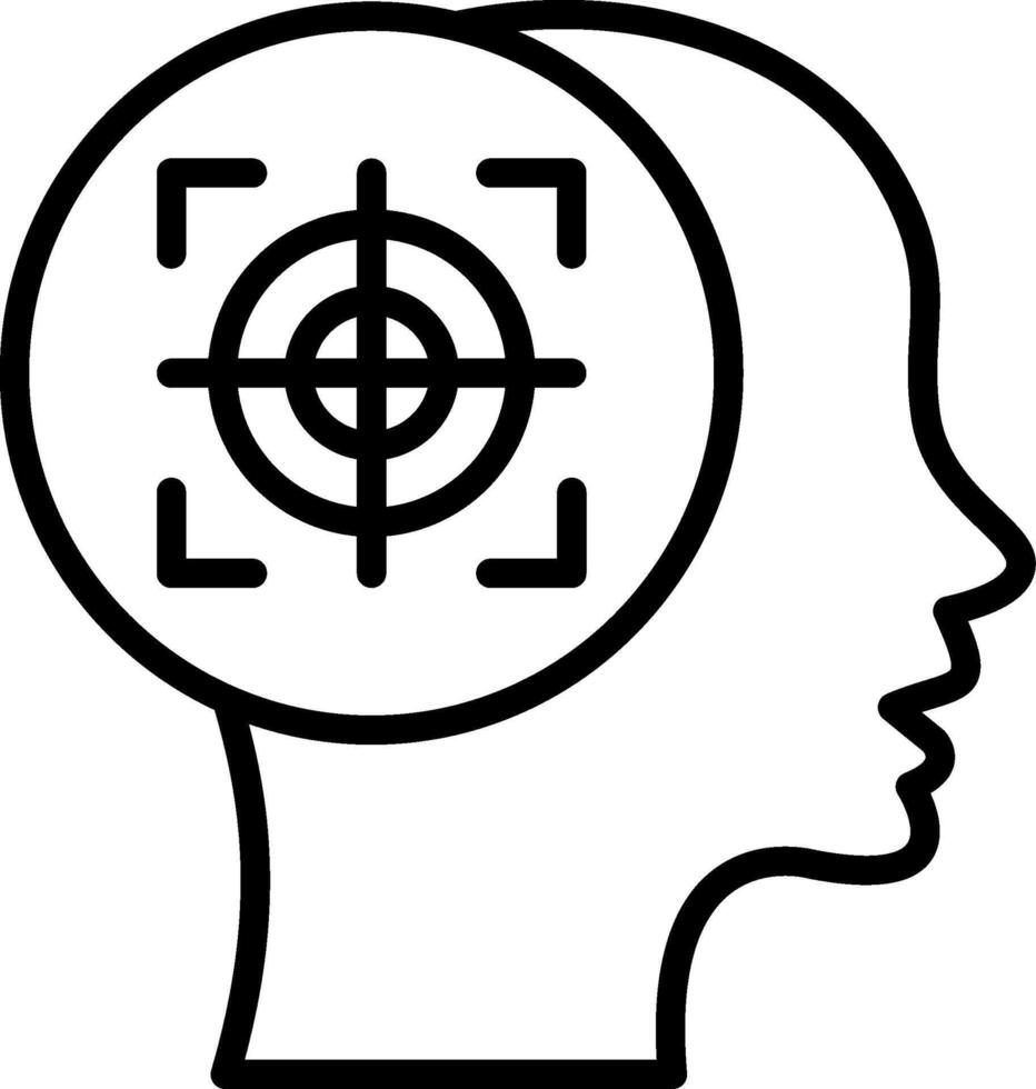 Target Line Icon Design vector