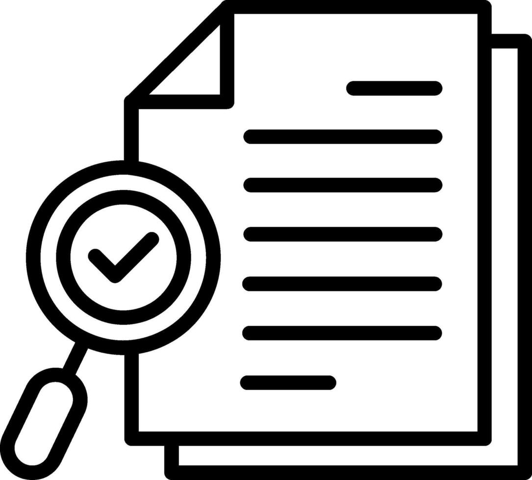 Audit Line Icon Design vector