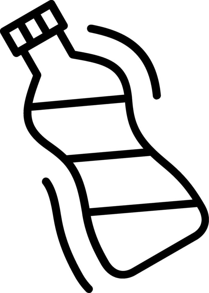 Plastic Bottle Line Icon Design vector