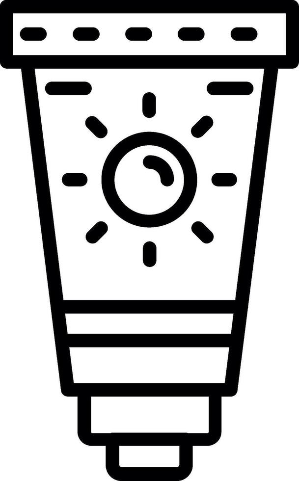 Sunscreen Line Icon Design vector