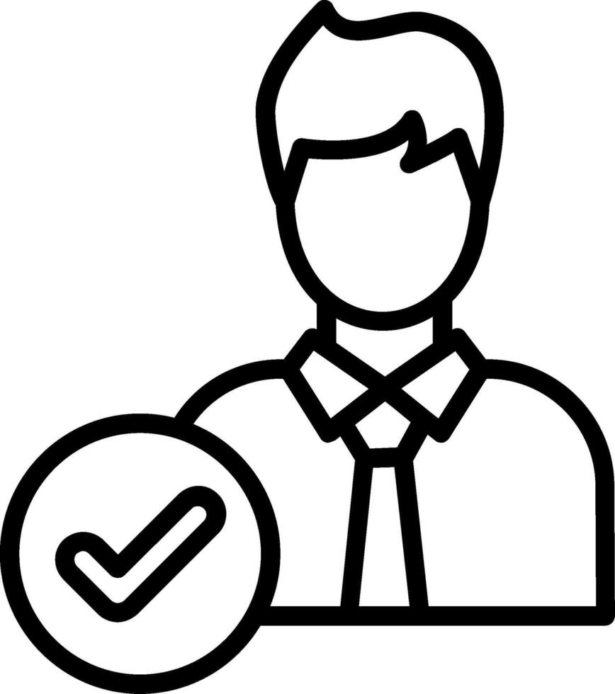 Candidate Line Icon Design vector