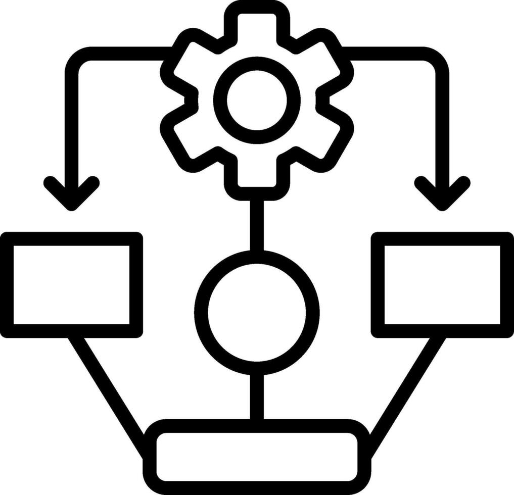 Workflow Line Icon Design vector