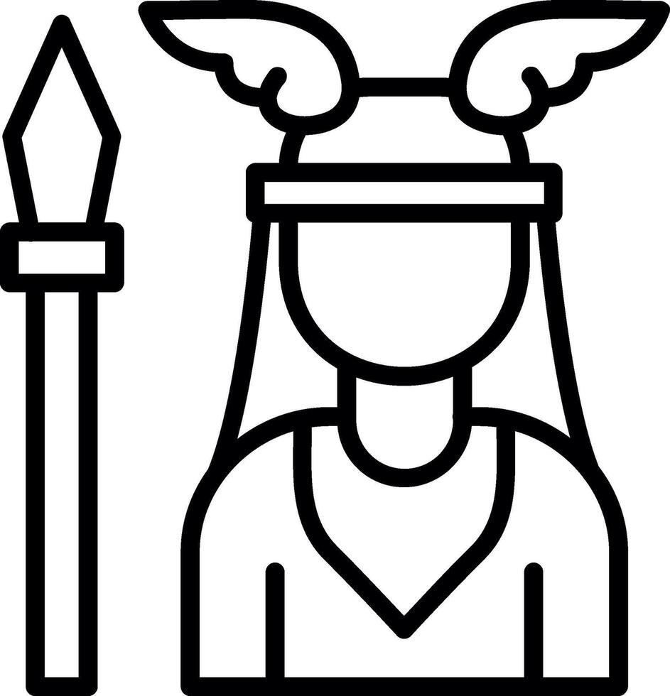 Athena Line Icon Design vector