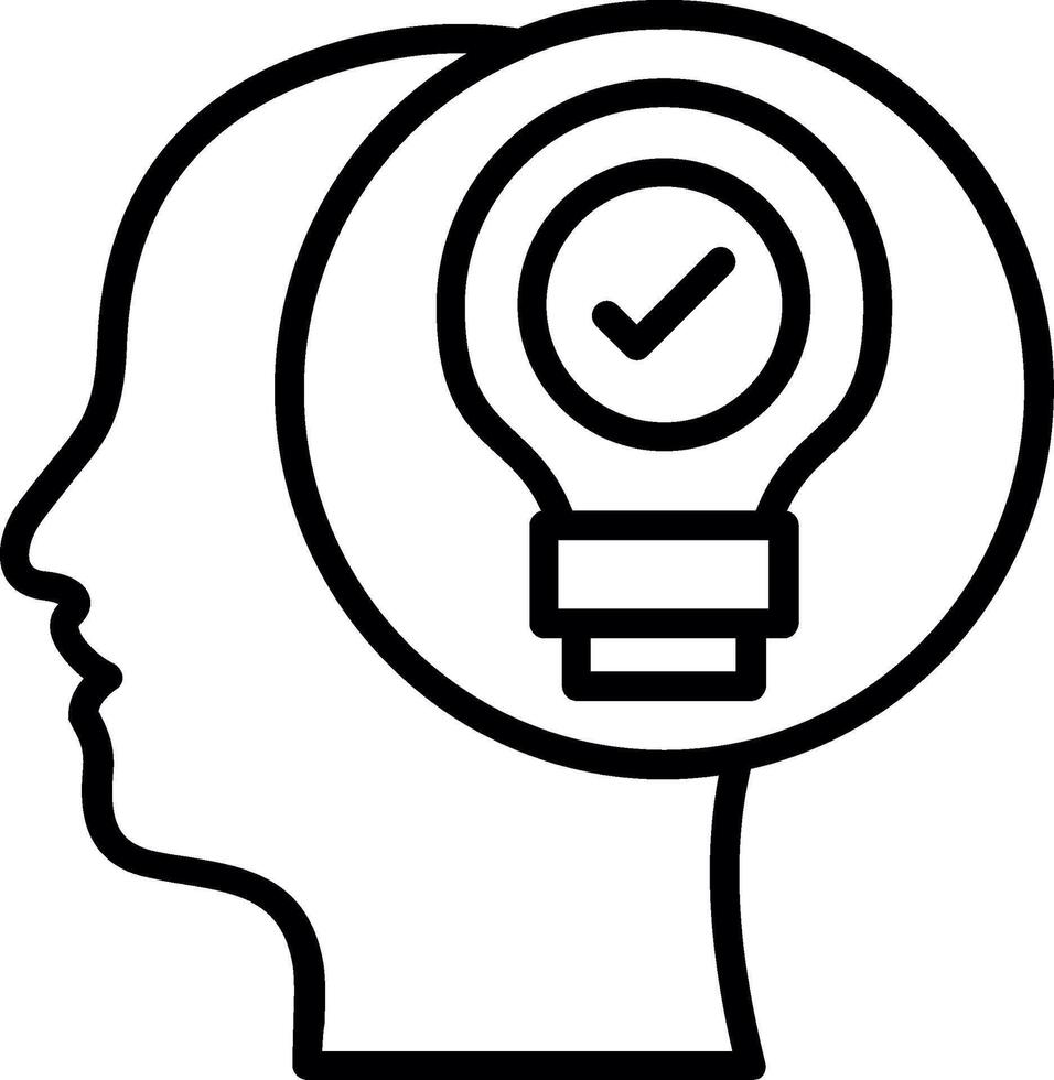 Have an Idea Line Icon Design vector