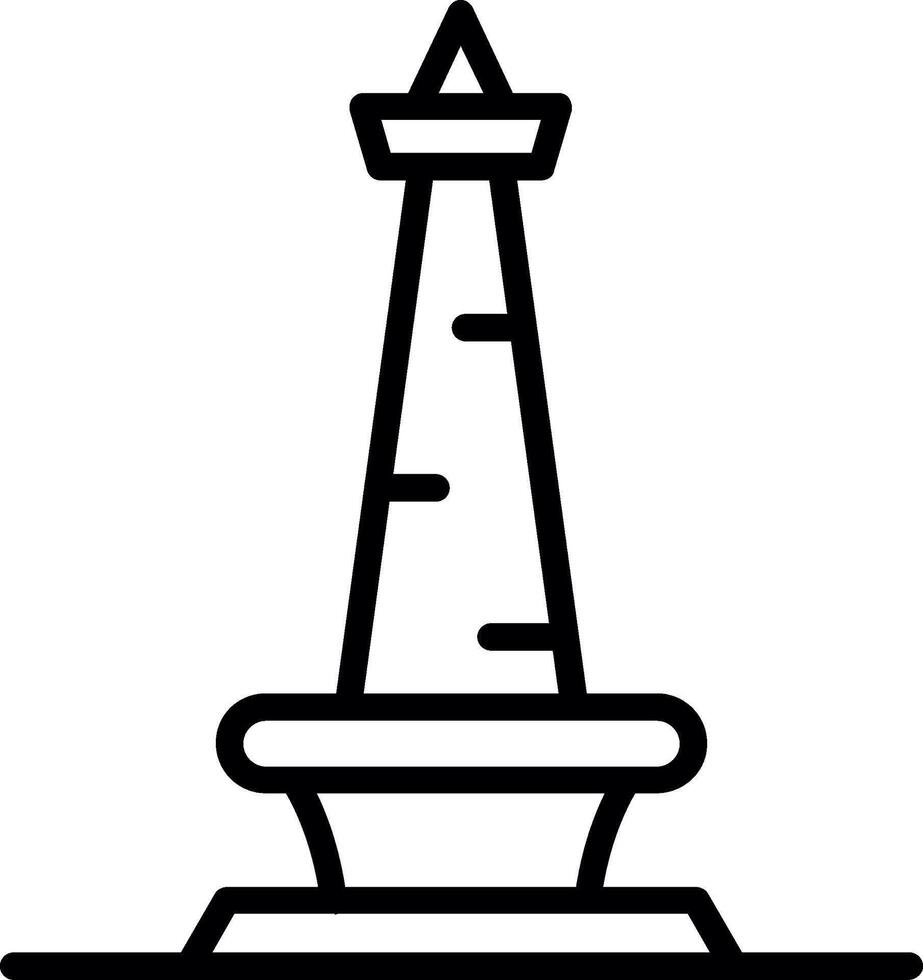 Monas Line Icon Design vector