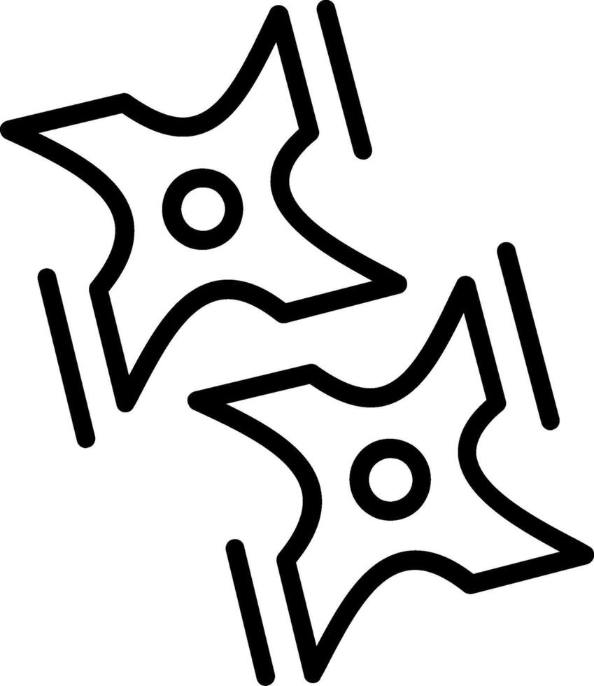 Ninja Shuriken Line Icon Design vector