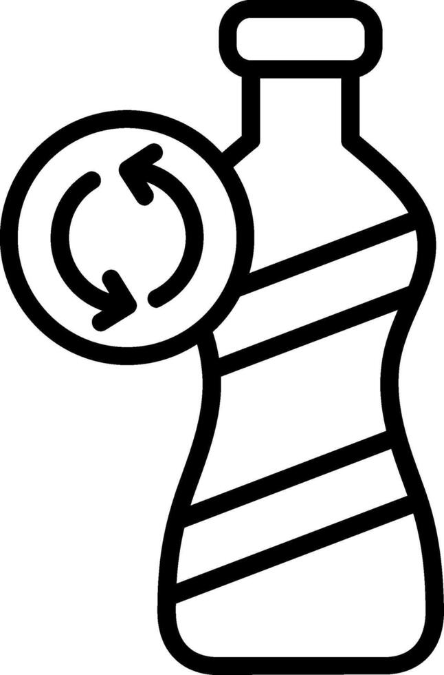 Reusable Bottle Line Icon Design vector
