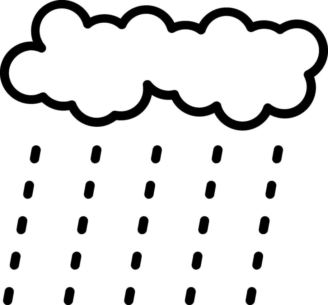 Rain Line Icon Design vector