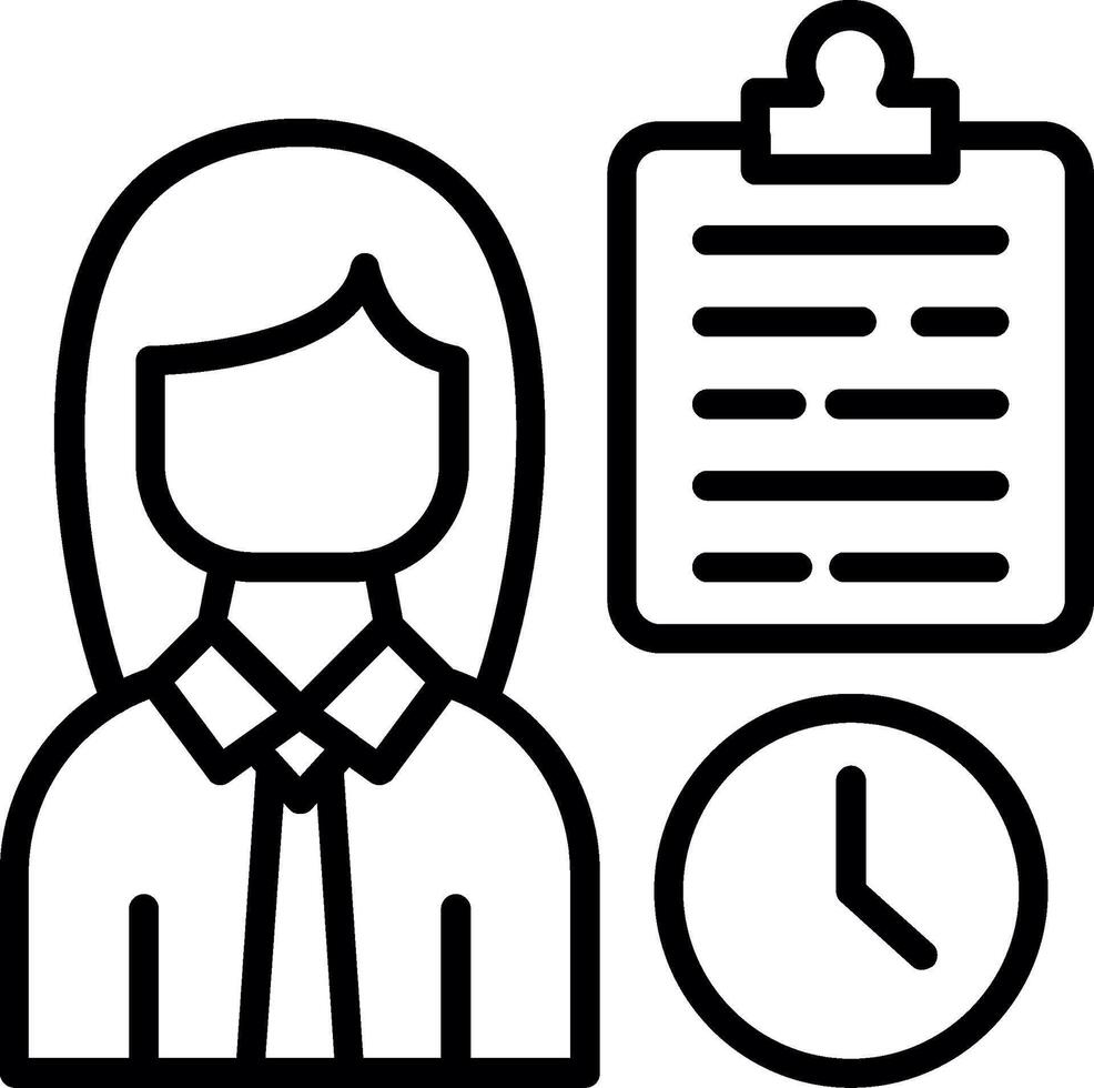 Time to study Line Icon Design vector