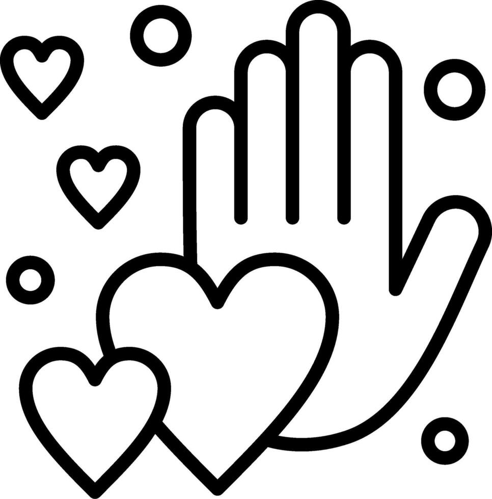 Volunteer Line Icon Design vector