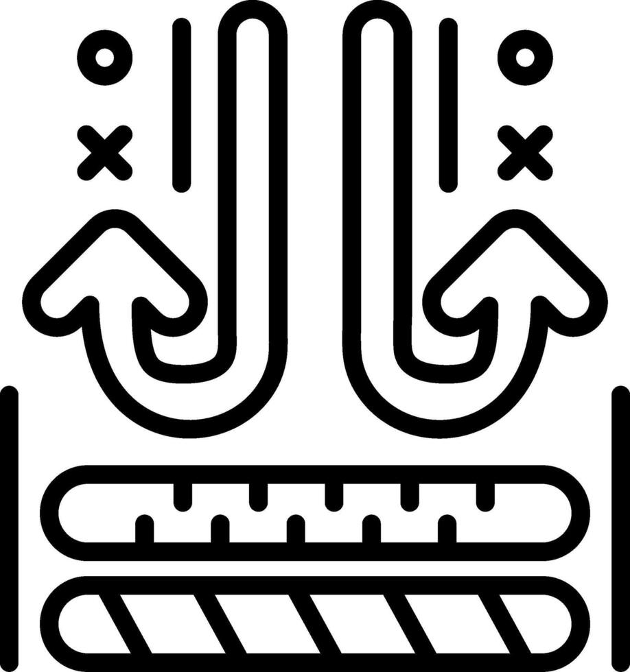 Unbreathable Line Icon Design vector
