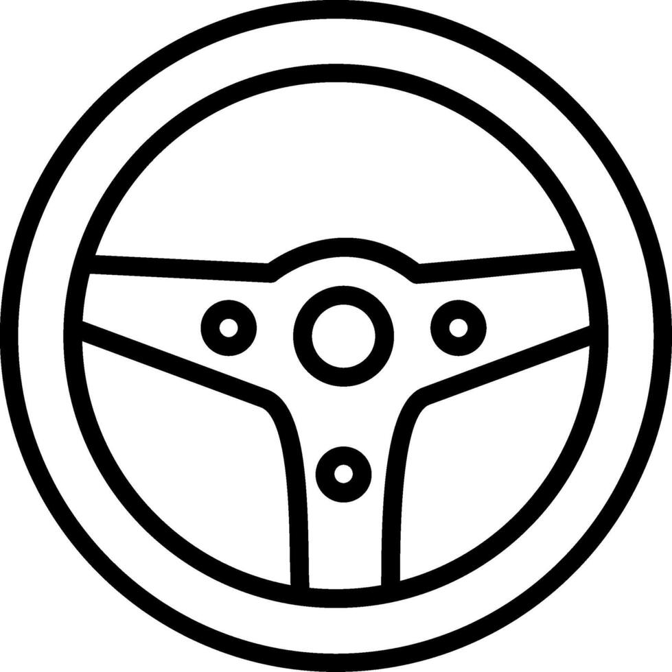 Steering Wheel Line Icon Design vector