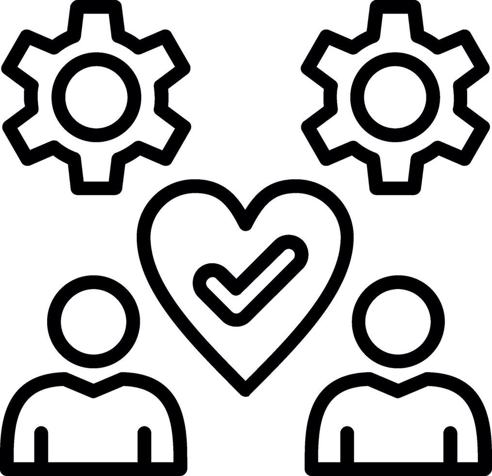 Respect Line Icon Design vector
