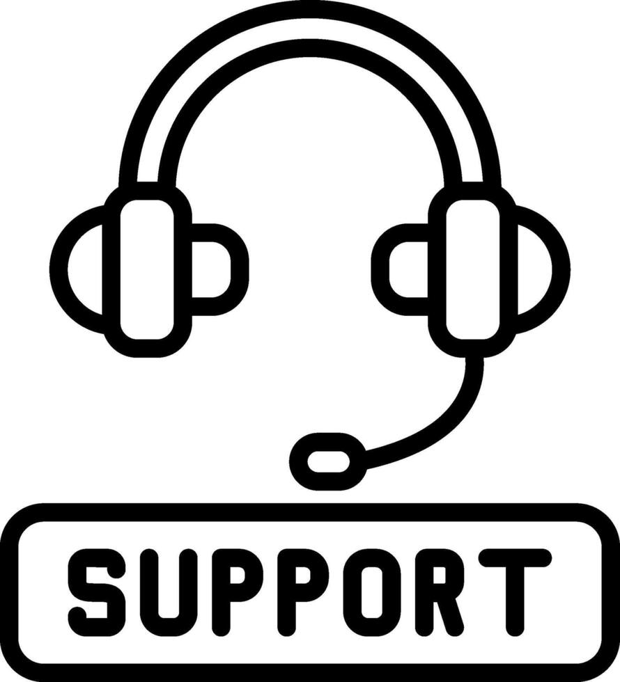 Support Line Icon Design vector