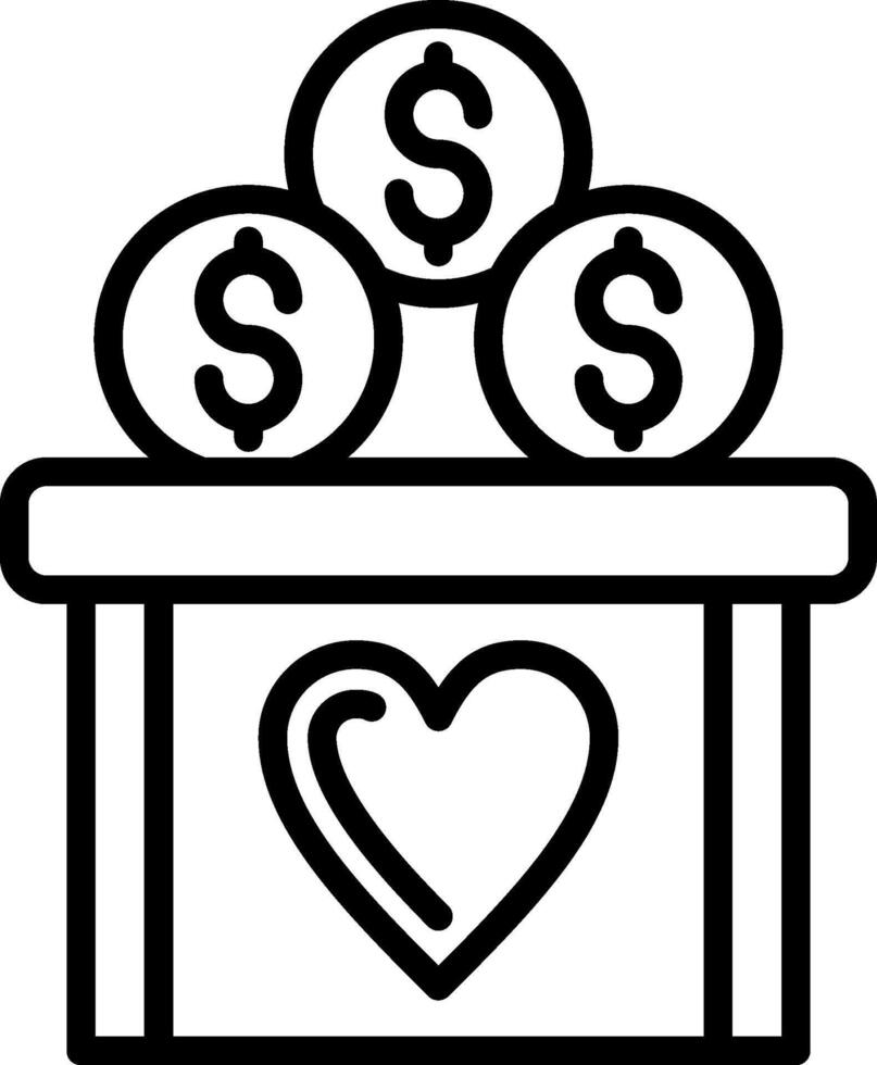 Donation Line Icon Design vector