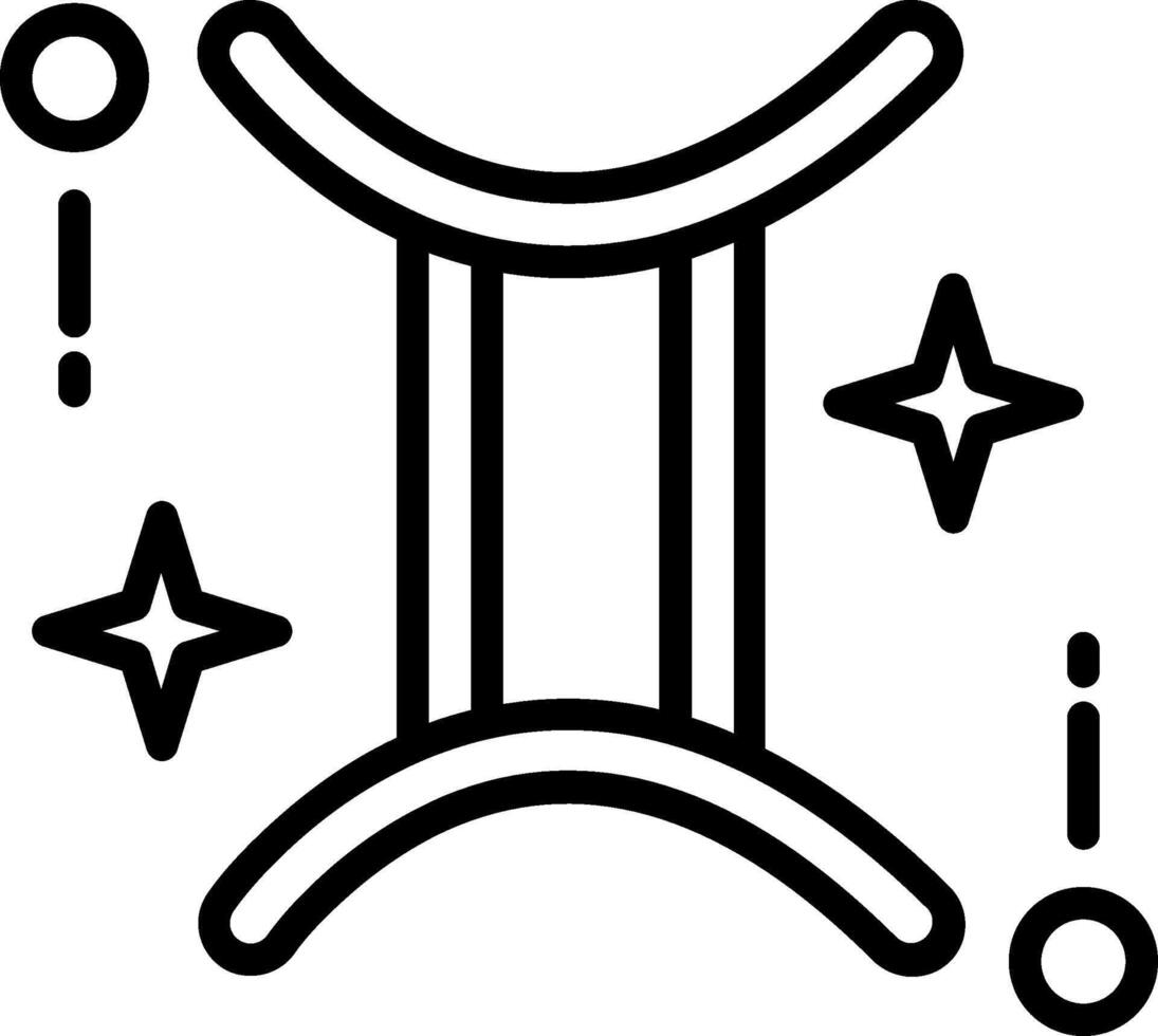Gemini Line Icon Design vector