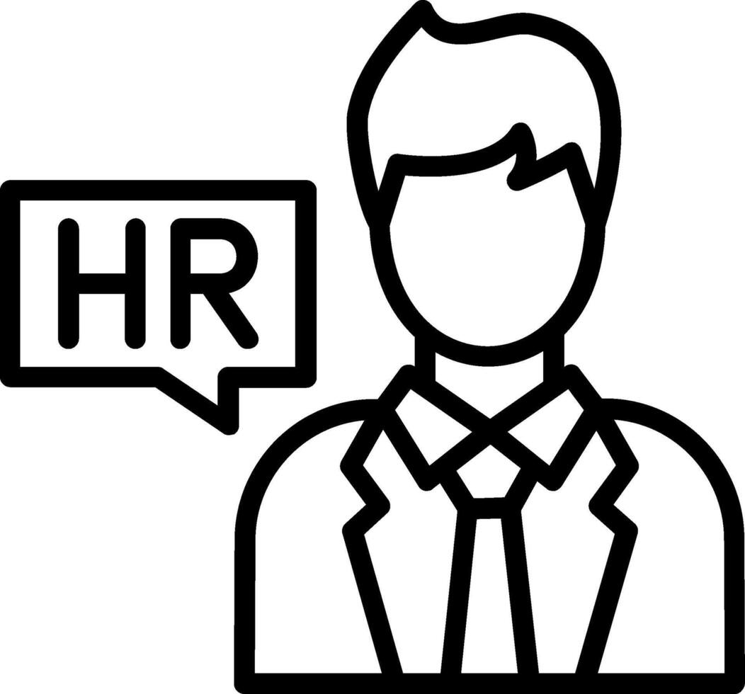 Hr Line Icon Design vector