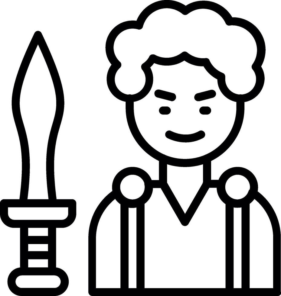 Theseus Line Icon Design vector