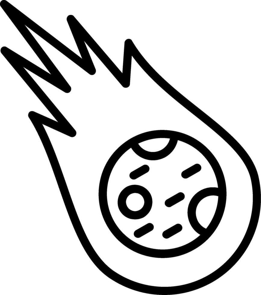 Meteorite Line Icon Design vector