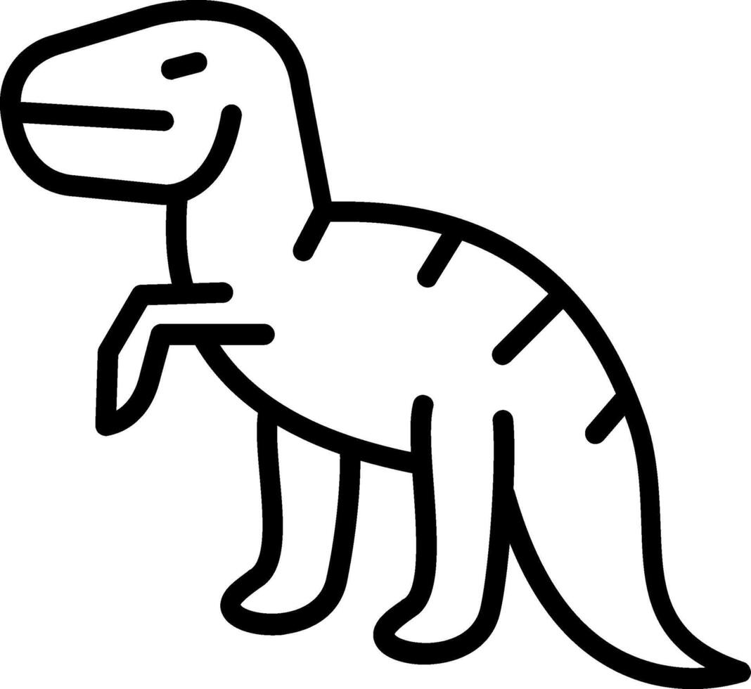 Dinosaur Line Icon Design vector