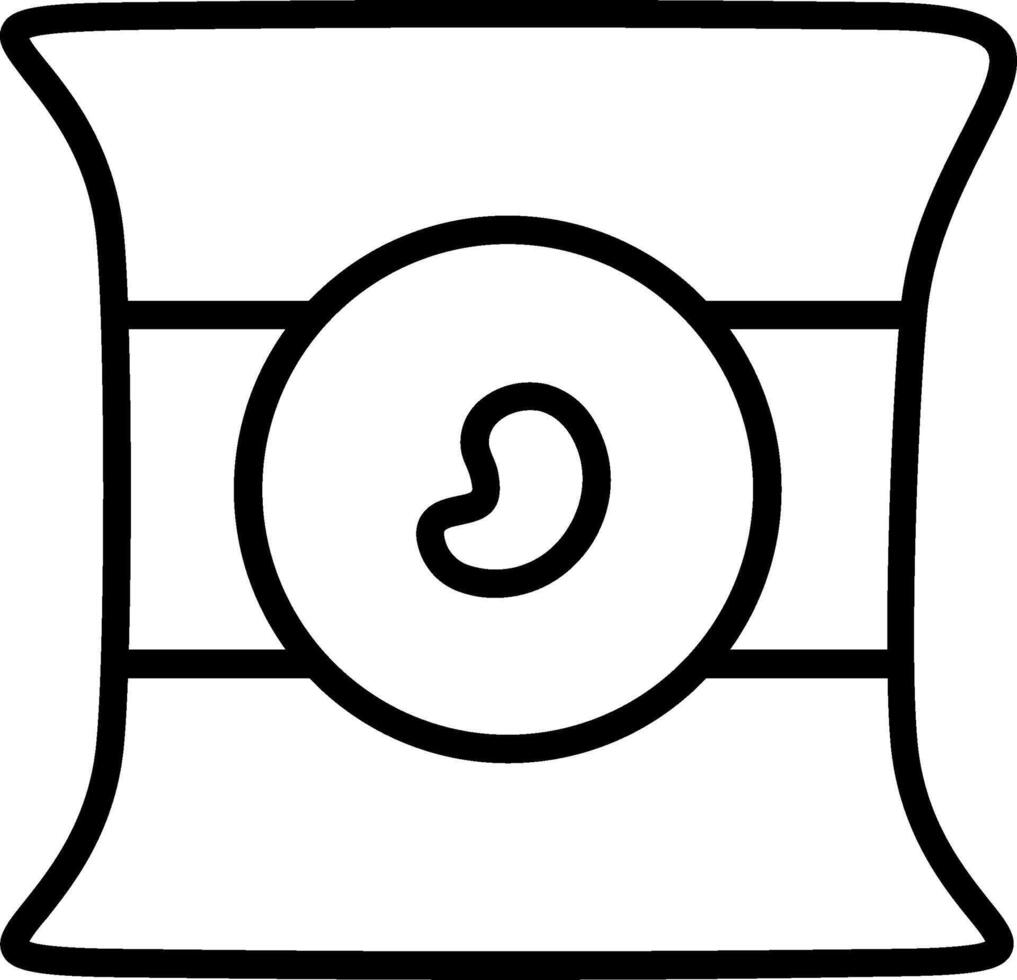 Seed Bag Line Icon Design vector