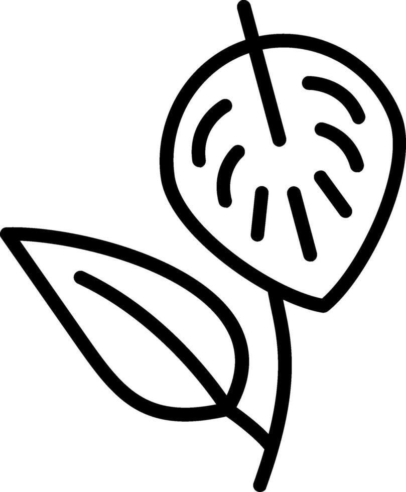 Anthurium Line Icon Design vector