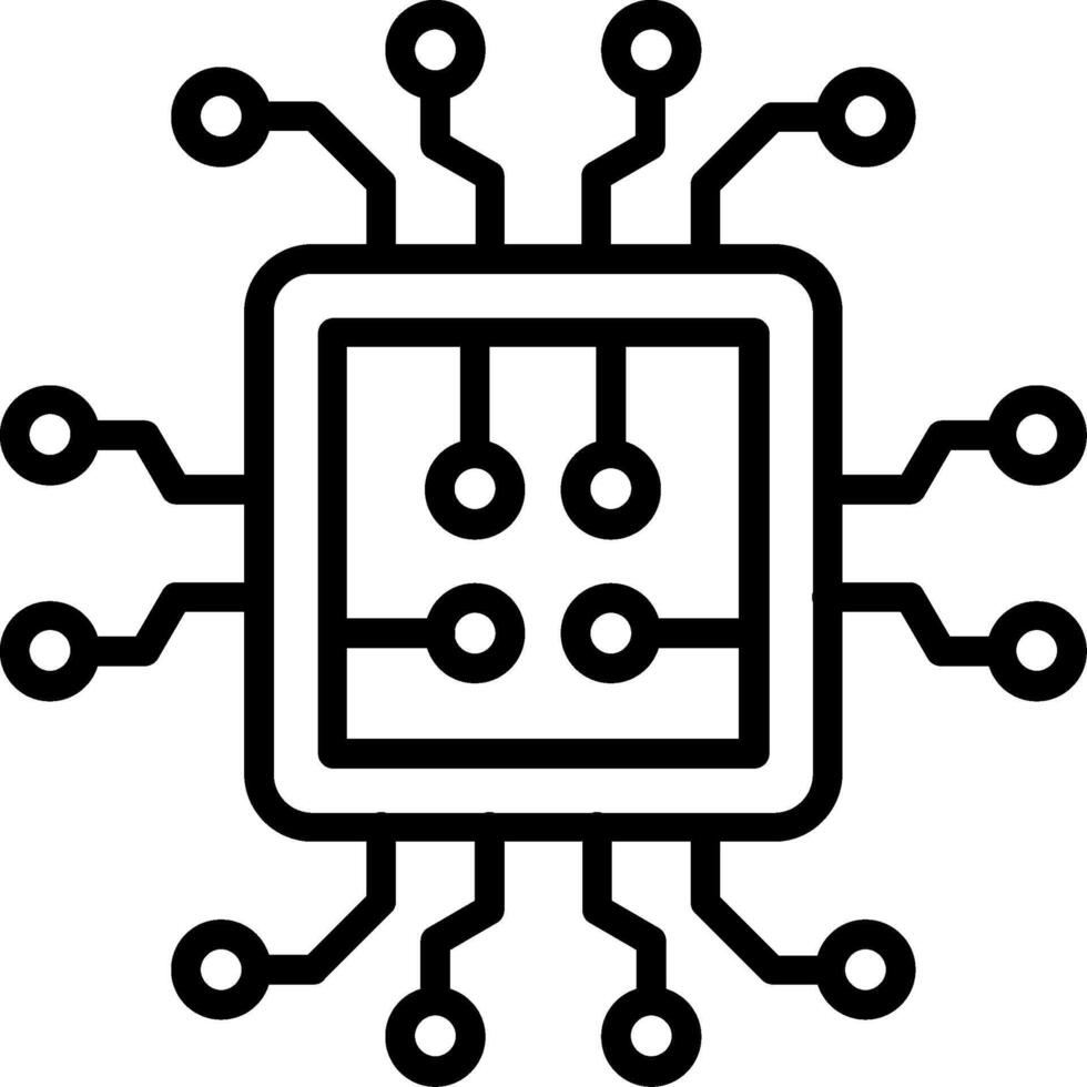 Circuit Line Icon Design vector