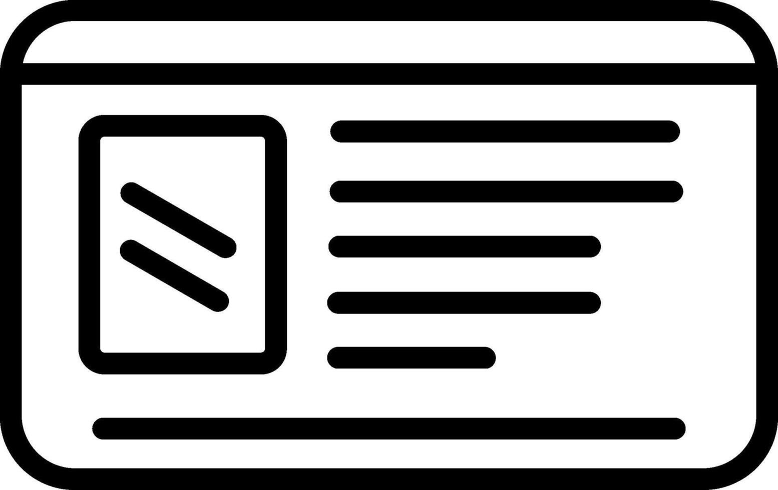Driving License Line Icon Design vector