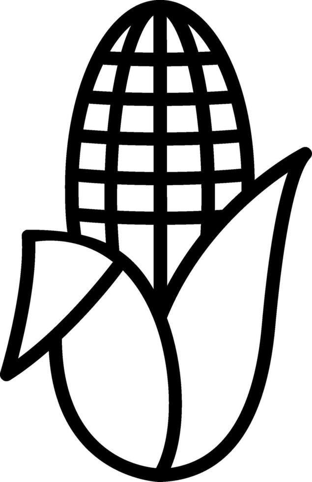 Corn Line Icon Design vector