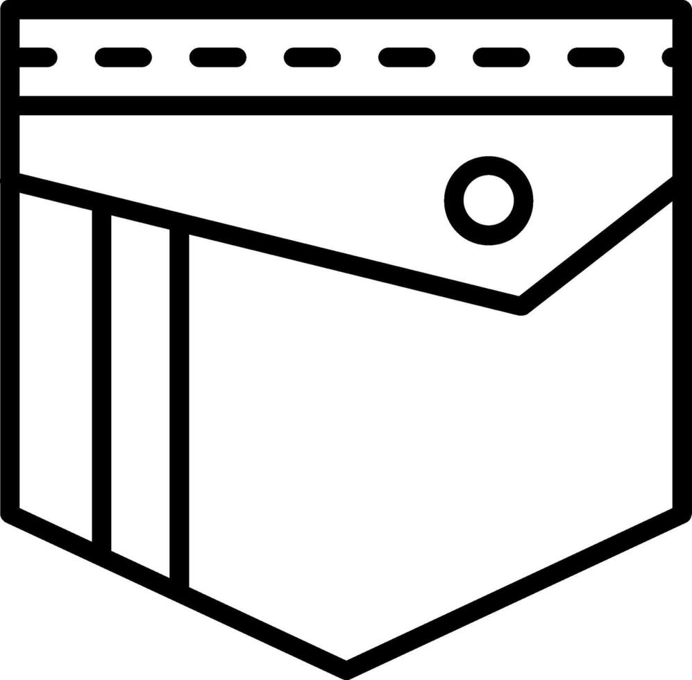 Pocket Line Icon Design vector