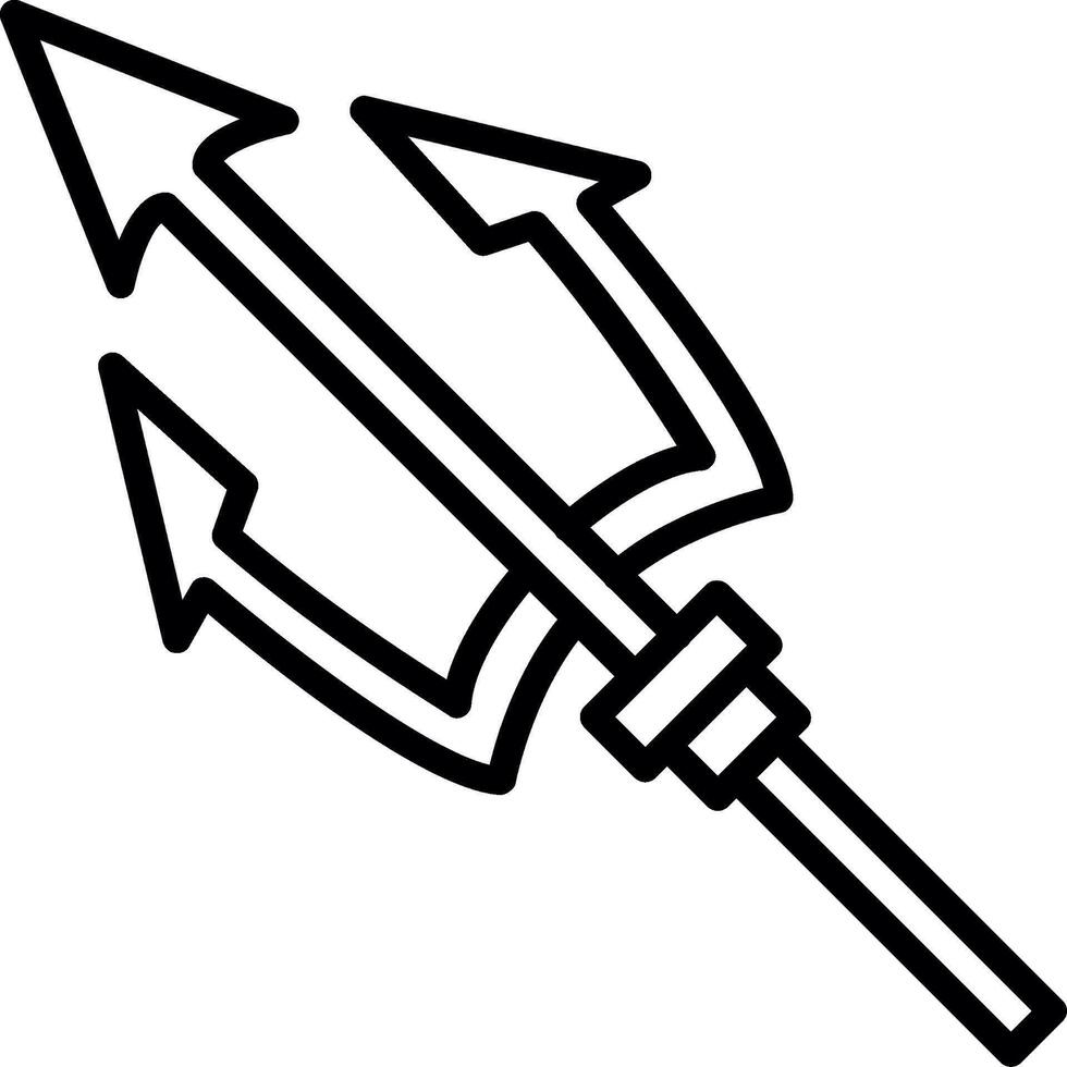 Trident Line Icon Design vector