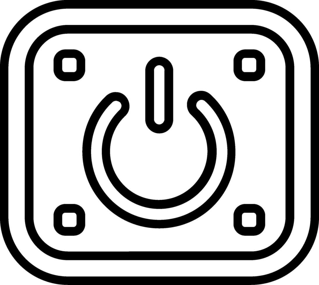 Power Button Line Icon Design vector