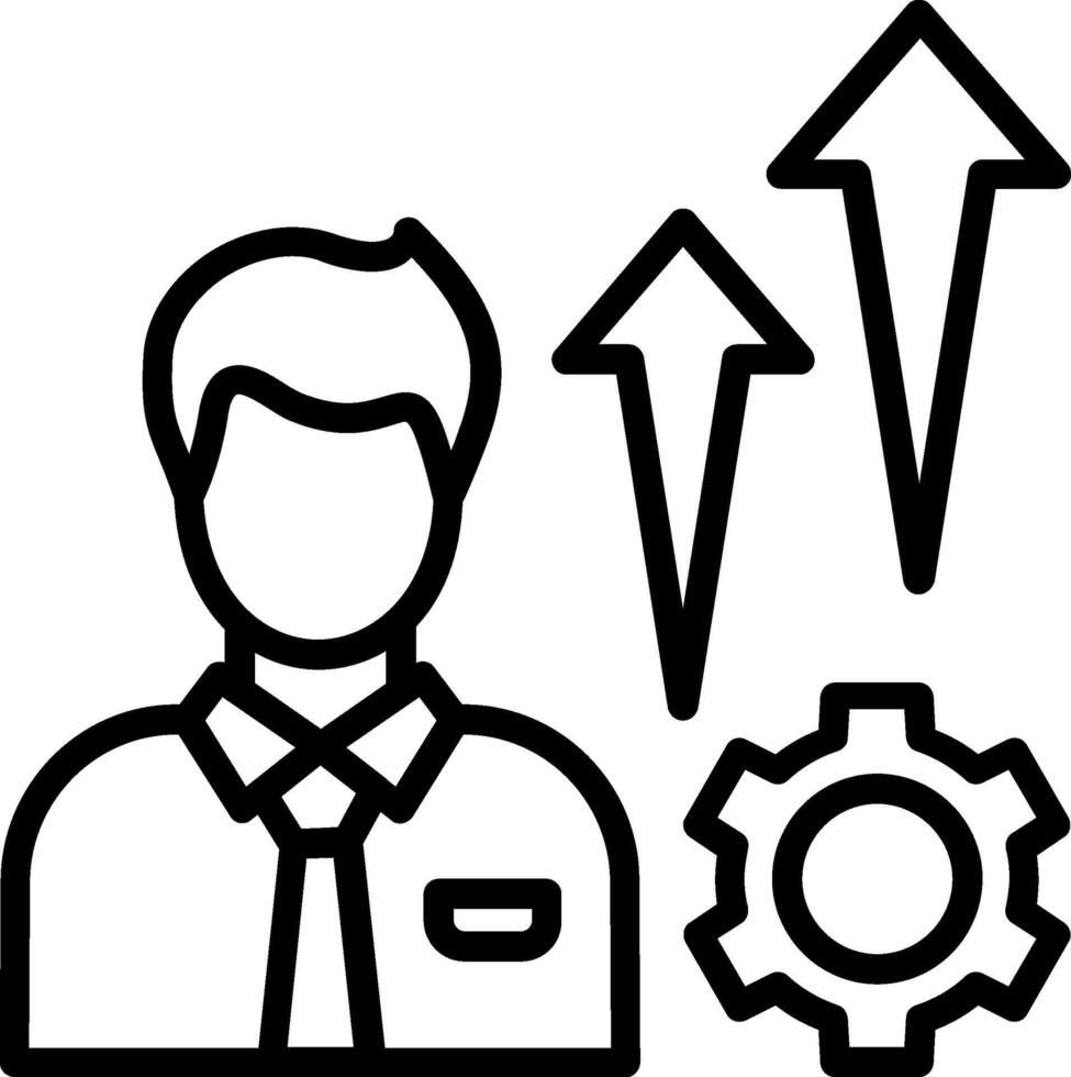 Professional Development Line Icon Design vector