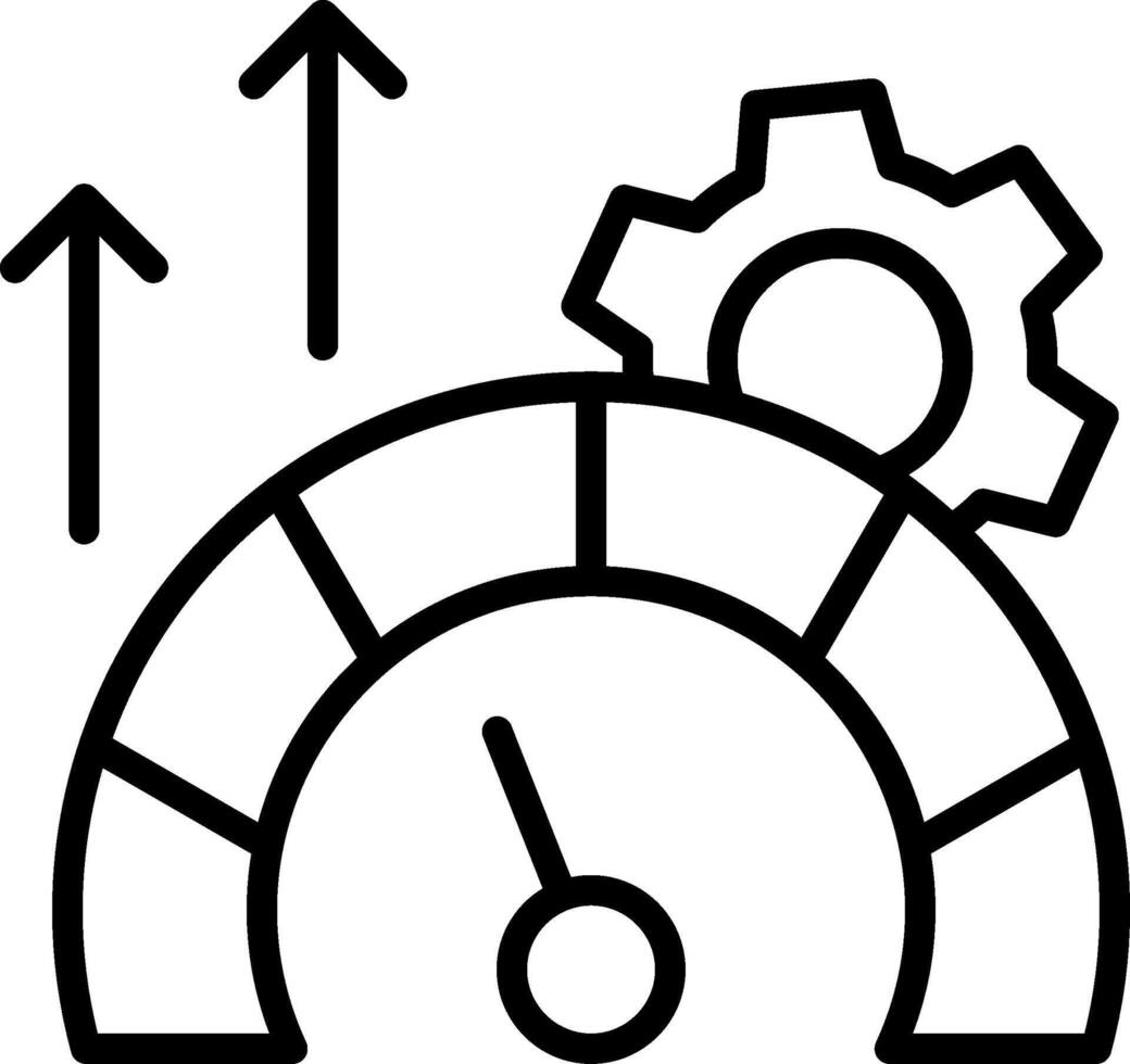 Speedometer Line Icon Design vector