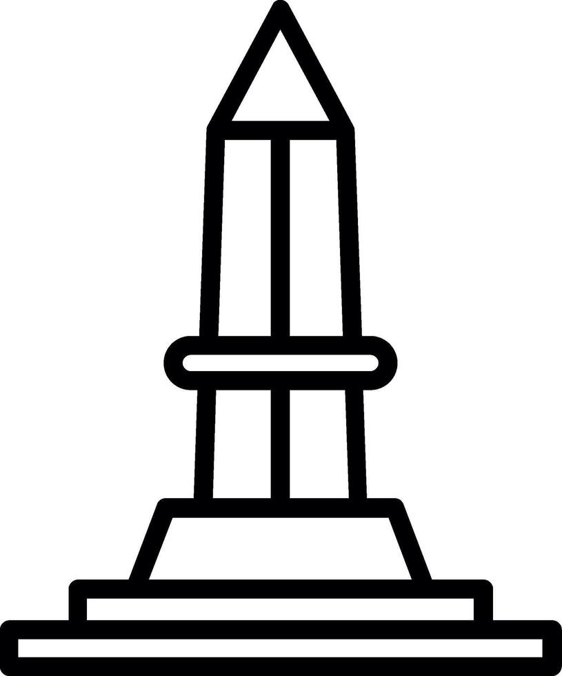 Obelisk Line Icon Design vector