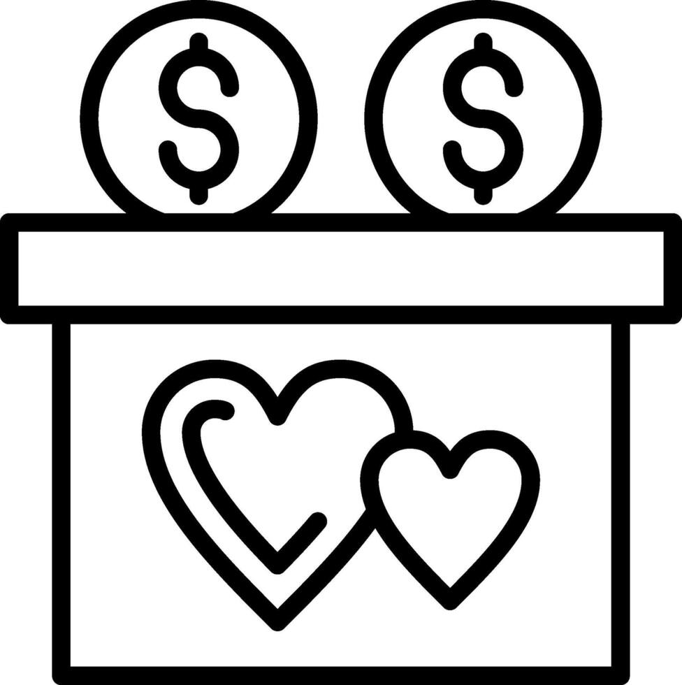 Charity Line Icon Design vector