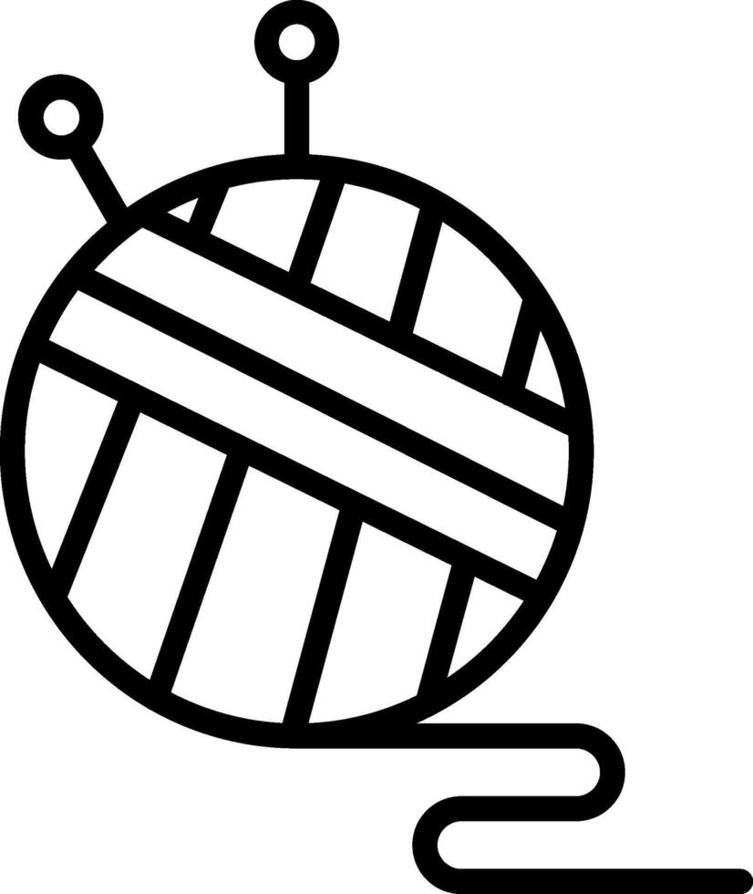 Wool Line Icon Design vector