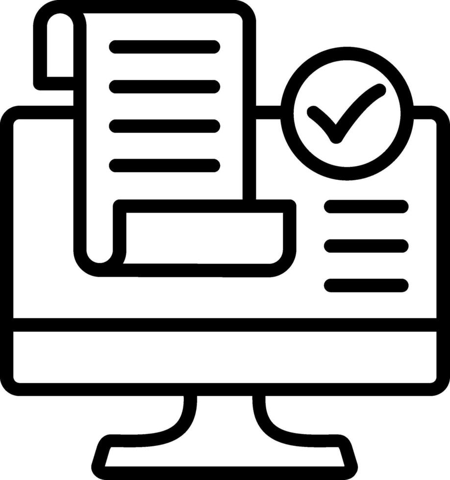 Screen Line Icon Design vector