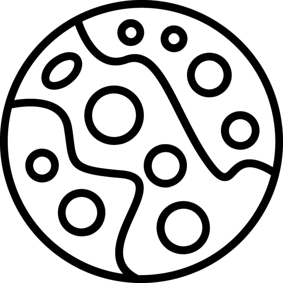 Pluto Line Icon Design vector