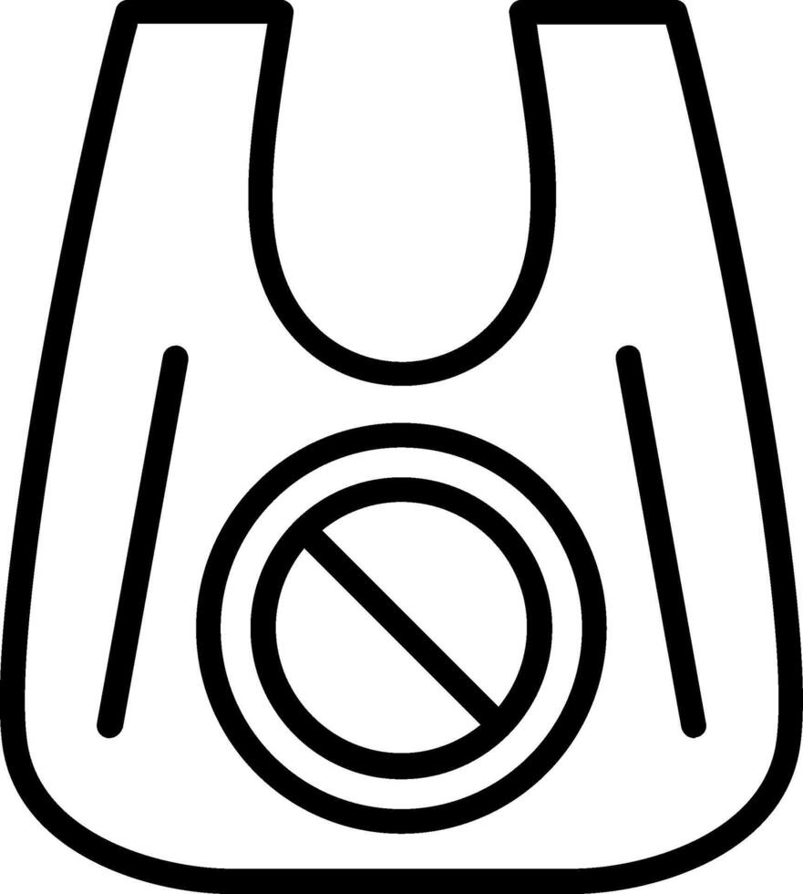 Plastic Bag Line Icon Design vector