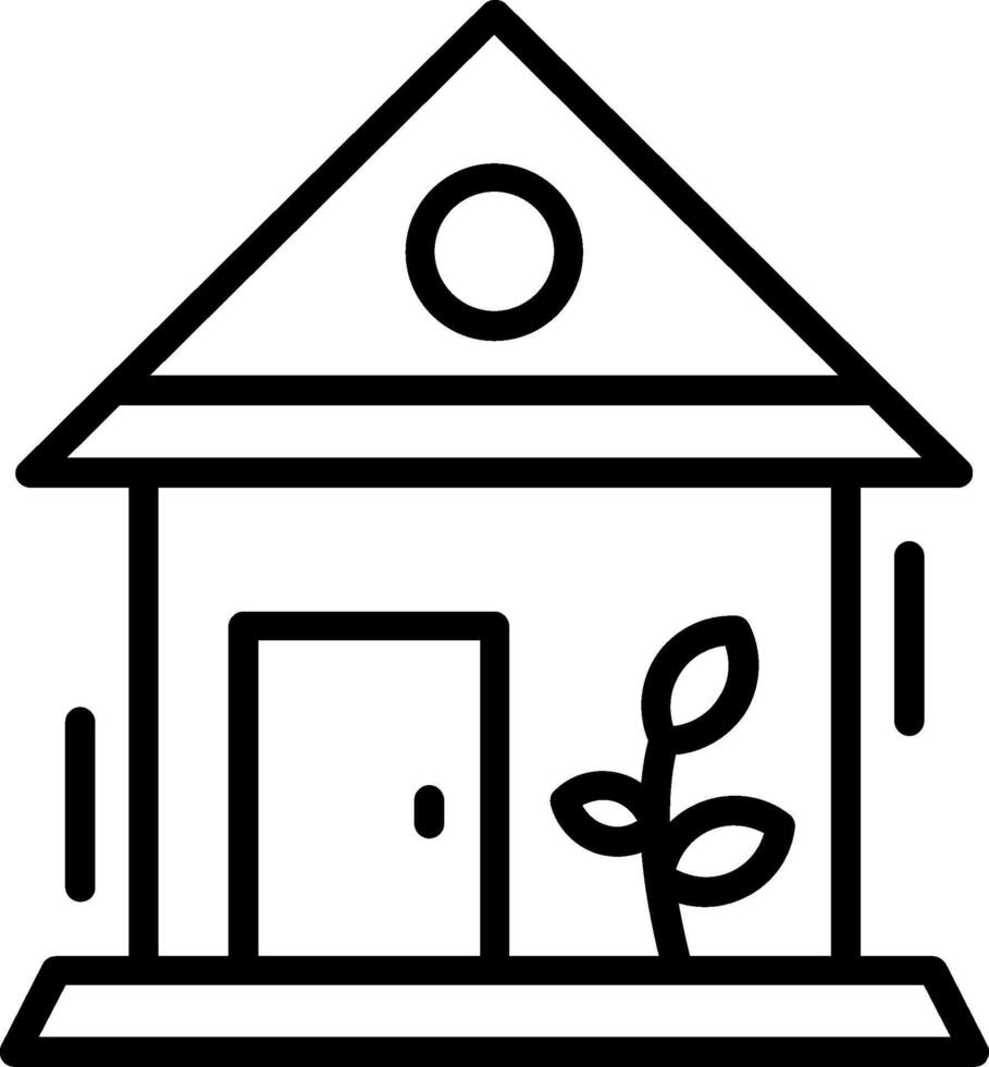 Greenhouse Line Icon Design vector