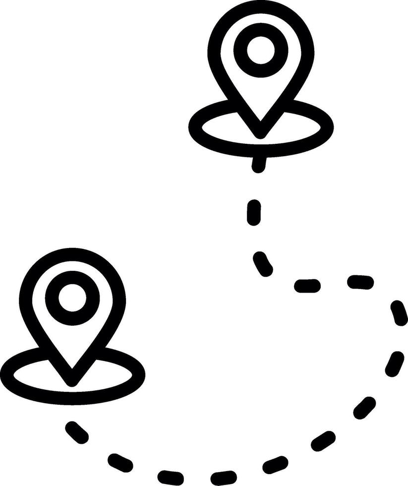 Location Line Icon Design vector