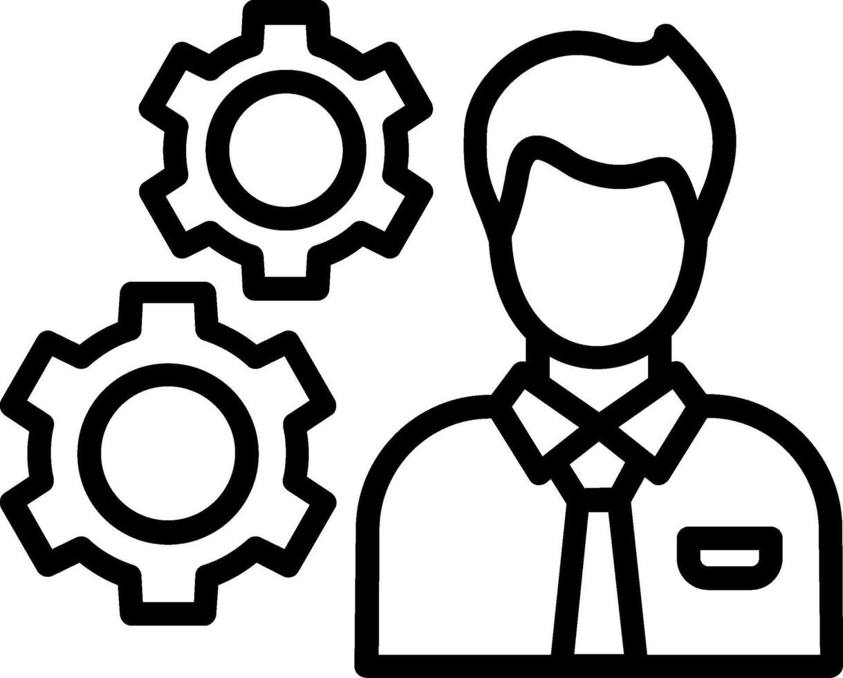 Management Line Icon Design vector